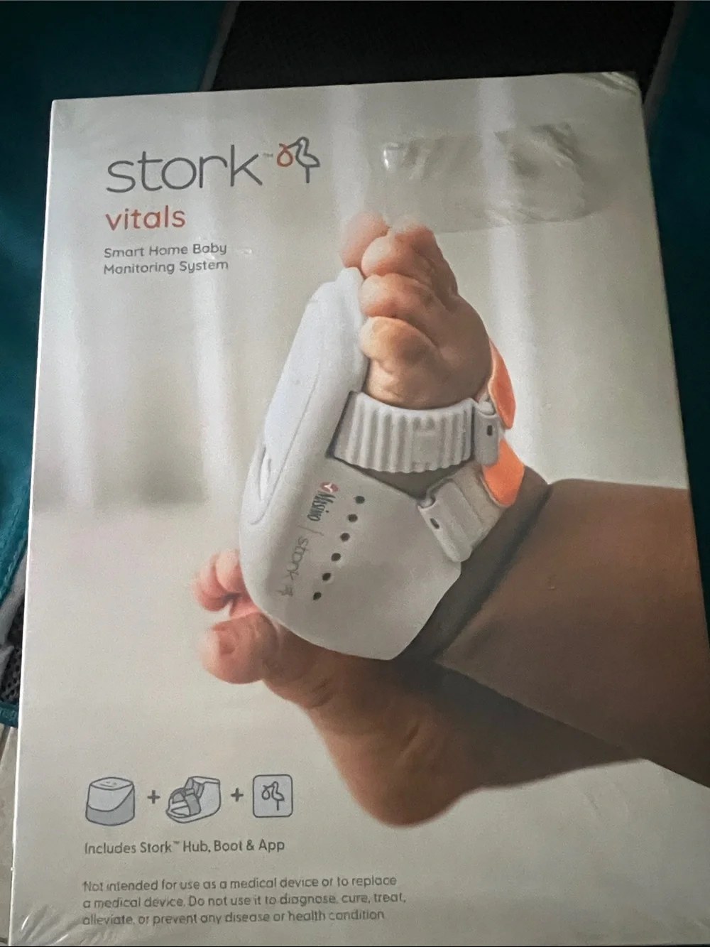 Massimo White and Orange Infant Monitoring Boot